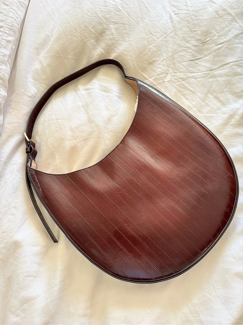 J.Crew Round shoulder bag in eel-embossed leather - Picture 2 of 7